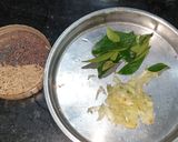 A picture of step 1 of Besan Chilla Curry.