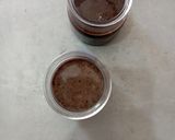Foto langkah ke 3 dari resep Puding Brownies Cokelat Lumer Vla Matcha.