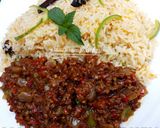 A picture of step 16 of Nigerian carrot fried rice with minced meat soup.