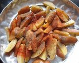 A picture of step 2 of Potatoe wedges#4week challenge# charity challenge.