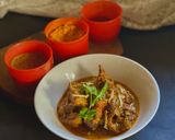 A picture of step 8 of Chana Gosht Awadhi style.