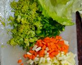 A picture of step 3 of Vegetable egg cake.
