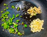A picture of step 2 of Hakka noodles with gravy.