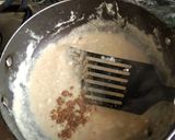 A picture of step 11 of Malai kofta in white gravy.