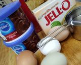 A picture of step 1 of Easy Boston Cream Cake.