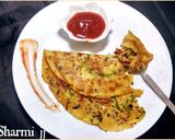 A picture of step 12 of Vegetables Omlette.