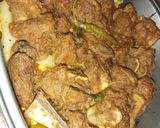 A picture of step 7 of Mutton with steam veggies.