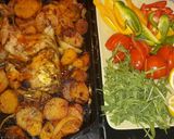 صورة لخطوة 9 من وصفة صينية بطاطا مع الدجاج والخضار🍗🍅🍋