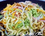 Hình bước làm 2 của món Mì rau củ xào nấm chay