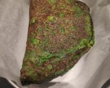 A picture of step 4 of Spinach Cottage Cheese Pan Cake 😋.