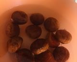 A picture of step 1 of #576 Chestnuts Roasted on Salt in a Skillet 🌰🧂🌰.