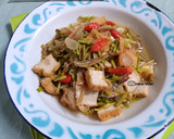 Foto langkah ke 6 dari resep Oseng bunga pepaya tahu teri.