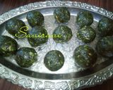 A picture of step 1 of Paan Laddu.