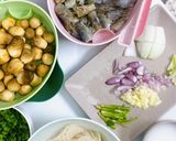 Hình bước làm 1 của món Bánh canh phồng tôm