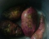 A picture of step 1 of Sweet potatoes + pea nut sauce# festive dish contest_Nairobi Wes.