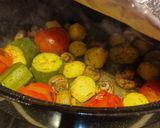 عکس مرحله 6 از دستور ماهی سالمون و سبزیجات تنوری 🍣🍄‍🟫🥒🥔🍅🥦