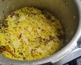 A picture of step 2 of Veg Dum biryani.