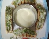 A picture of step 4 of Mayo sandwich with cheese dip.