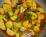 A picture of step 5 of Kashmiri dum aloo.