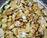 A picture of step 6 of Dhahi Phulki chaat.