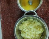 A picture of step 1 of Dal Tadka with Yellow Rice.