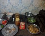 A picture of step 1 of Dal bafla.