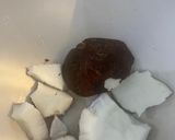 A picture of step 1 of Crunchy coconut flakes.