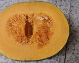 A picture of step 1 of Yellow risotto with pumpkin mousse, the rice of witch.