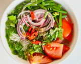 Hình bước làm 5 của món Bún Đầu Cá Ngừ Cà Chua Rau Thơm