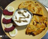 A picture of step 4 of Afgani Fateer Pyazi with Curd.