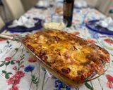 A picture of step 4 of Lasagna with Mushrooms and Sausage.