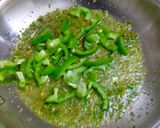 A picture of step 2 of Capsicum Masala.