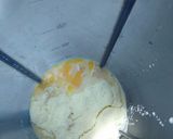 A picture of step 2 of Soji ka halwa (Pakistan flag).