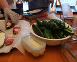 A picture of step 1 of Bacon wrapped Jalapeños.
