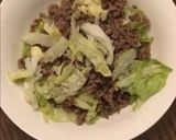 A picture of step 3 of Big Mac salad.