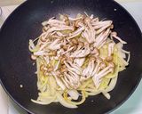 奶油雞肉野菇義大利麵的食譜步驟4照片