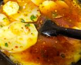 A picture of step 2 of Aloo ki kattliyan salan.
