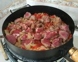 Foto del paso 3 de la receta: Penne Rigate al Disco con Estofado