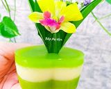A picture of step 5 of Pandan and Mung Bean Steamed Layer Cake (Bánh Da Lợn).