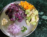 A picture of step 1 of Laal Saag/ Chaulai Saag(Red Amaranth).