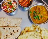 A picture of step 3 of Chana dal badi with gazar.