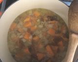 A picture of step 3 of Sweet potato, spinach and coriander soup - vegan.