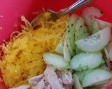 A picture of step 2 of Cucumber and Spaghetti Squash Salad.