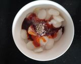Hình bước làm 1 của món Cải ngồng xào nấm và cồi sò điệp