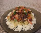 Foto del paso 4 de la receta: Arroz con quinoa, vegetales y pollo