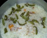 A picture of step 1 of Fried Rice With Green Pepper.