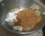A picture of step 3 of Achari Chicken 😃😃.