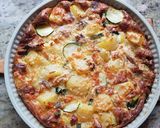 Cukiniowa fritata ze smażonym karasiem krok przepisu 7 zdjęcie