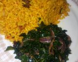 A picture of step 3 of Fried ogu leaf.