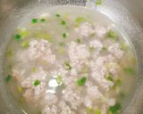 Hình bước làm 1 của món Cháo thịt bằm